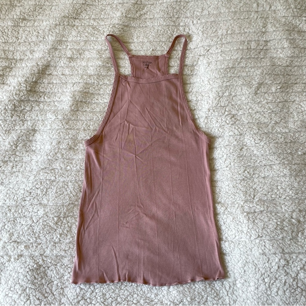 Urban Outfitters Out From Under Pink Nude Halter Racerback Tank Top